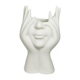 人像捧臉藝術收納擺件 白色 × 1個