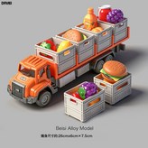 合金中號(過家家)運輸車橙色(合金頭無聲光):如圖 × 1個