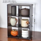 復古茶色 高六格 分割槽收納有序陳列 × 1個