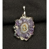 99號-紫晶花片吊墜 × 1個