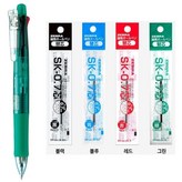 블랙 + 블루 + 레드 + 그린