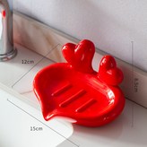 紅色心連心陶瓷肥皂盒:如圖 × 1個