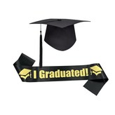 학사모+블랙어깨띠 × 1개