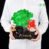 中號仿玉百財如意玉百財辦公室擺件:如圖所示 × 1件