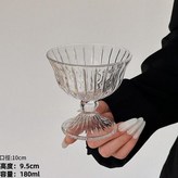 透明甜品碗 粗條紋 × 1個