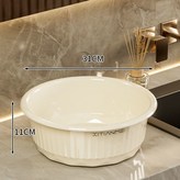 [奶油白-小號]加厚抗摔盆 × 1個