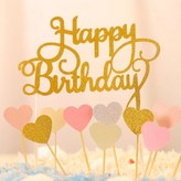 해피생일 토퍼_골드 × 1개