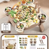 超大號奶咖磁性釣魚桌45磁性魚8魚竿4桶場景禮盒電池 × 1個