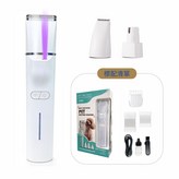 標配電推剪+剃腳毛刀【白色】:英文中性彩盒裝 × 1個