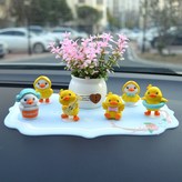 小黃鴨6個+盆栽+藍色防滑墊(帶無痕膠):如圖 × 1個