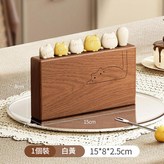 烏檀木水果叉套裝貓咪白黃色叉子6個底座 × 1個
