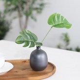 그린몬스테라_블랙 도자기화병