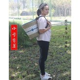 花背簍藍色為主小號 口長34寬33高33 × 1個