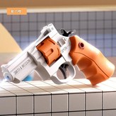 橙白聯動連發左輪水槍 × 1套