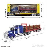 1 50 合金木材運輸車靜態模型 紅 × 1個