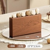 烏檀木水果叉套裝貓咪白咖色叉子6個底座 × 1個