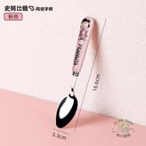 史努比陶瓷柄304不銹鋼勺，粉色 × 1個