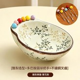 繁花 淺盤 410水果叉*6支 × 1個