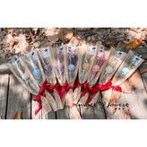 深紫色康乃馨香皂花,感謝卡 × 1個