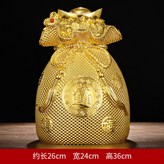 大號黃金袋儲錢罐金色可存可取:如圖所示 × 1件