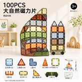 7.5CM大自然鑽面彩窗100片 含2小車 一 禮盒裝 × 1套