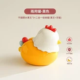 小黃雞 - 二合一 果叉 牙籤 收納罐 × 1套