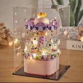 燈光亞克力版 旋轉木馬 音樂盒 874pcs × 1個