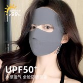 遮全臉防曬面罩帶透氣孔（深灰色）,均碼 × 1個