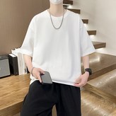 【單件】潮牌純色短袖白2XL 【建議140-160斤】 × 1個