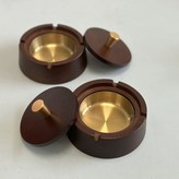 高級品質【實木圓盒菸灰缸】 × 1個