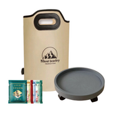 【米黃色】泡腳桶+萬向盤 送足浴包 × 1個