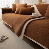 FXD純色泰迪絨(墊)-焦糖棕,70*70cm（可用作扶手和靠背） × 1個