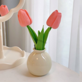 白色花瓶+粉色郁金香2支+優先發. × 1個