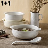 G_10.5인치 실크 양쪽 귀 그릇 연한 우유색 × 1개