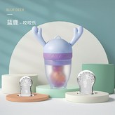 藍紫色【透明．矽膠咬袋】開窗盒 × 1個