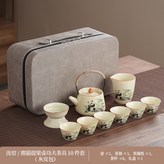 汝窯熊貓提梁壺6杯斗笠杯茶漏組公杯灰皮包:如圖所示2829 × 1個