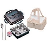 식판도시락 화이트 가방 세트 -블루 × 1개