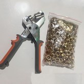 10mm內徑扣眼鉗+500發電鍍金扣 × 1個