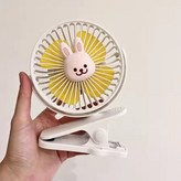小兔子夾扇黃色扇葉 × 1個
