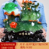 大號 四季旺財貔貅白菜款五帝錢一串35x21x31:如圖所示 × 1件