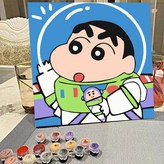 蠟筆小新KK750,【30×30內框+畫筆+顏料+膠膜】 × 1個