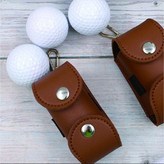 골프공파우치 브라운