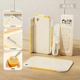 米色便攜水果刀可摺疊粘板 摺疊 × 1個