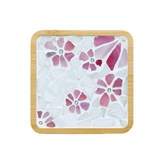 小粉花正方形杯墊 × 1個