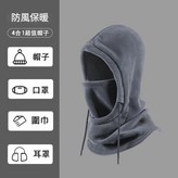 灰色/可調節（雙層搖粒絨） × 1個