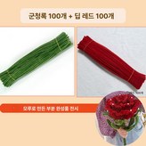 올리브그린 100개 + 딥브라이트레드 100개 × 1개
