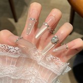 SG618 膠水+果凍膠+砂條+清潔片+卸甲棒:袋裝M × 1個
