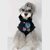 黑色無袖地球印花【加絨款】,2XL【20-24】 × 1個