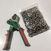 6mm內徑扣眼鉗+500發電鍍銀扣 × 1個