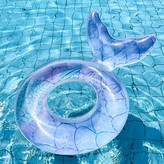 亮片美人魚腋下圈70 藍色 適合40 一 60斤 × 1個